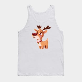 Cute Raindeer Drawing Tank Top